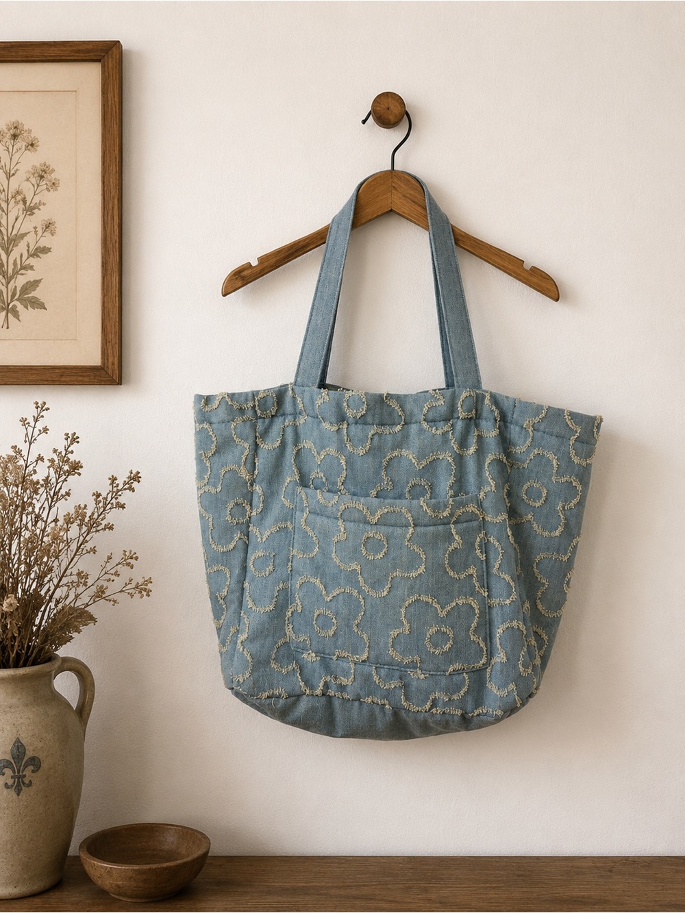 Wild Fable Quilted Floral Shoulder Tote